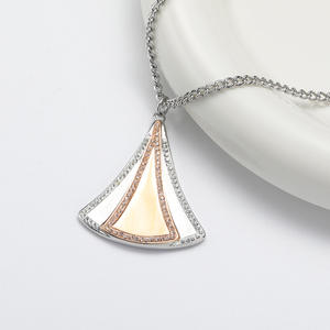 Versión coreana INSI moda todo geométrico falda collar mujer luz lujo temperamento ventilador clavícula cadena fabricantes directos - Product Image 4