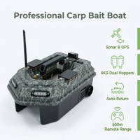 Sonar Zhanlan S1 double fréquence 2D, détecteur de poissons, bateau à appât vidéo, GPS, télécommande 500m, capacité de charge 4kg, caméra sous-marine
