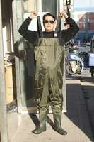 Atmungsaktive Winddichte Wasserdichte Industrie-Regenjacke Latzhose Herren Leichte Nylon-Brustwathose für Jagd und Angeln Ganzjährig