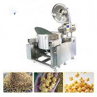 Machine industrielle à pop-corn en forme de champignon à chauffage au gaz, production continue de caramel