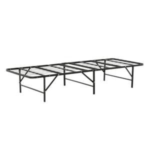 Db Bedroom Furniture Twin Xl Metal Platform <b>Bed</b> Frame <b>Folding</b> Minimalist Design Strong Black <b>Mattress</b> Base <b>For</b> Bedroom - Product Image 5