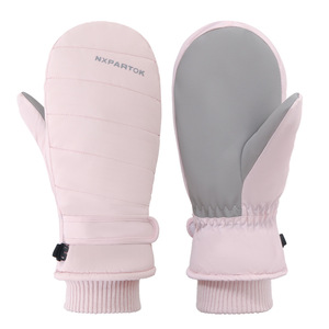 NXPARTOK Ski <b>Gloves</b> Beige Fleece Lined <b>Warm</b> Touchscreen Unisex - Product Image 3