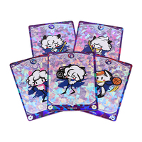 Cartes à collectionner personnalisées avec impression anime, emballage en feuille métallisée, cartes magnétiques, série Mouton Agricole et Grand Loup
