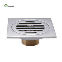 Drain en acier inoxydable, carré béton, pour la salle de bain, déodorant, filtre à eau des déchets, pour la salle de bain