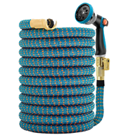 Tuyaux d'arrosage extensibles en polyester, directement de l'usine, revêtement en latex, résistants aux UV, haute pression, flexibles, durables, pour usage agricole
