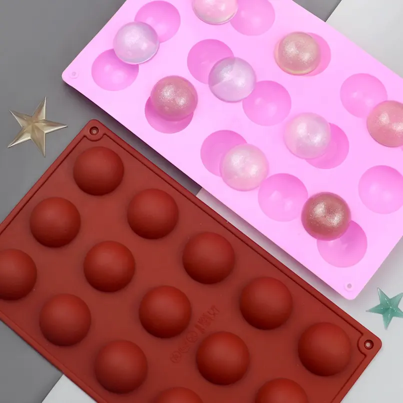 थोक DIY पाक 3D गेंद दौर आधा क्षेत्र के लिए सिलिकॉन Molds हलवा मूस चॉकलेट केक मोल्ड रसोई सामान उपकरण
