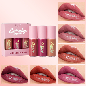 <span class=keywords><strong>Set</strong></span> Regalo Trucco Personalizzato Mini Kit Labbra Rossetto Nude Rosa Lucidalabbra Impermeabile Lunga Durata Private Label <span class=keywords><strong>Set</strong></span> Labbra 3 Pezzi - Product Image 3