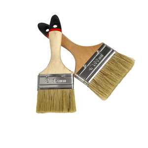 Pinceau à poils avec manche en bois, pinceau plat en fibre synthétique personnalisé pour la peinture, 3000 pièces, manche en bois, 1 pouce - 4 pouces - Product Image 2