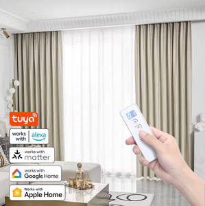 <span class=keywords><strong>Tende</strong></span> Intelligenti Wi-Fi Personalizzate per Finestre, Doppio Strato Giorno e Notte, <span class=keywords><strong>Tende</strong></span> Elettriche di Lusso per Hotel con Telecomando - Product Image 1
