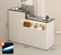Comptoir de réception moderne avec écran LED, comptoir de caisse pour boutique de vêtements, salon de beauté