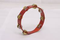 Wholesale Professional Steel Double Row Hand Tambourine Matte Red Frame Cowhide Drum Heads Birch Wood Chamber Lightweight