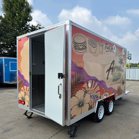 Remorque alimentaire personnalisée de 4,5 m/15 pi, chariot mobile pour crème glacée et hot-dogs, remorque commerciale pour la vente de nourriture rapide en rue, camion de restauration