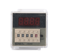 Sakelar Relay Timer Digital LED Programmable DH48S-1Z 0.01S-99H99M Basis Soket AC/DC 12V 24V 36V 110V 220V 380V PCB