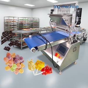 Petit déposeur entièrement automatique pour la fabrication de sucettes dures, bonbons vitaminés, bonbons mous, bonbons gélifiés, oursons gélifiés et autres confiseries, pour la transformation alimentaire - Product Image 1