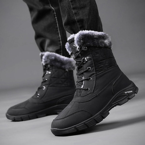 Botas de <span class=keywords><strong>Nieve</strong></span> Térmicas de Lona hasta <span class=keywords><strong>la</strong></span> Rodilla para Hombre, Forradas de Felpa, Impermeables, para Clima Frío Extremo <span class=keywords><strong>en</strong></span> <span class=keywords><strong>la</strong></span> Montaña - Product Image 1