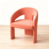Fauteuil d'appoint moderne minimaliste nordique de luxe personnalisé, confortable, rembourré en velours, pour la maison, le bureau, le salon