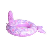 Bouée gonflable sirène personnalisée pour enfants, chaise longue flottante en maille pour piscine