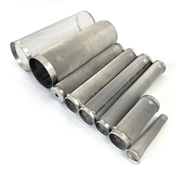304 316 316l Stainless Steel Perforated Metal Tube Filter Food Machine Perforated Filter Cylinder Mesh Tube