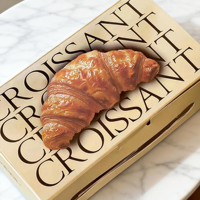 ETpack Boîte de boulangerie avec logo personnalisé de qualité alimentaire, matériau kraft pour présentation de croissants, pâtisseries et pains, emballage en gros fournisseur