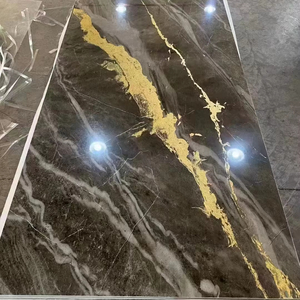 Hiện đại & cổ điển PVC tấm đá cẩm thạch Panel tường bóng không thấm nước Than Tre UV Hội Đồng Quản Trị cho trang trí nội thất cho căn hộ - Product Image 6