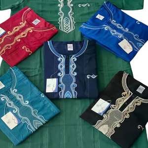 Ccy批发定制阿拉伯朱巴刺绣男士Thobe Al Haramain睡眠丝绸Thobe短袖摩洛哥Thobe - Product Image 3