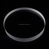 Bloc de verre Quartz fondu, en chanfrein, 4mm d'épaisseur, disque rond