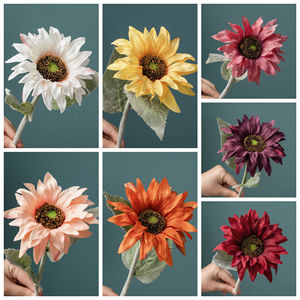 CallaFloral Girasoles Artificiales de una Sola Rama, Flores Decorativas Realistas para el Hogar, Decoración Navideña - Product Image 3
