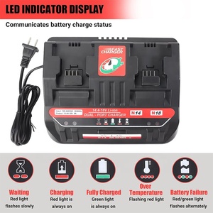 Estación de Carga de Baterías de Doble Puerto Compatible con la Batería de Litio MilWaukees de 18 V, Cargador de Baterías Rápido M 18S con 2 Puertos <span class=keywords><strong>USB</strong></span> - Product Image 3