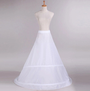 Robe de mariée de mariée jupe BUSTLE 2 cerceaux Crinoline jupons longue Section pas de <span class=keywords><strong>Tulle</strong></span> traînant Performance robe <span class=keywords><strong>jupon</strong></span> - Product Image 3