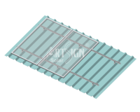 Structure de montage de panneaux solaires en aluminium anodisé AL6005-T5 pour système de montage de panneaux solaires sur toit en tuiles