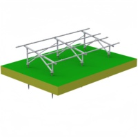 Système de montage au sol pour panneaux solaires photovoltaïques en acier anodisé, en promotion