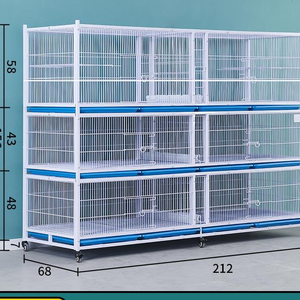 <span class=keywords><strong>กรง</strong></span>อุปถัมภ์และกรงแยกสแตนเลสคลาสสิกหรูหราอเนกประสงค์สำหรับสัตว์เลี้ยงสุนัขที่มีสีดำและสีขาว - Product Image 3