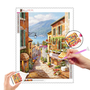 Nouvel ensemble de peinture diamantée 5D, motif Rue sous la <span class=keywords><strong>montagne</strong></span>, pour décoration intérieure - Product Image 1