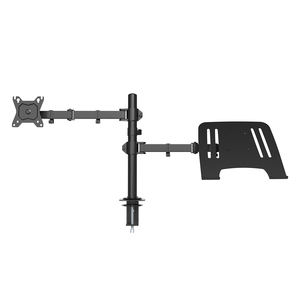खकुहोओ डुअल डेस्क मॉनिटर माउंट लैपटॉप स्टैंड मिश्र धातु स्टील 90 टिल्ट 100-400 मिमी ऊंचाई समायोजन एर्गोनोमिक होम ऑफिस डेस्क स्टॉक - Product Image 1