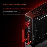 Mini PC Gaming Performa Tinggi AMD Ryzen 7 7435HS RX 6600M Graphics Dual AMD Komputer Desktop Mini untuk Esports Gaming