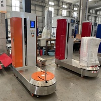 Machine d'emballage automatique de bagages d'aéroport facile à utiliser avec balance intégrée