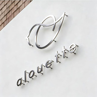 Letras del Alfabeto Personalizadas en Acero Inoxidable, Fabricante de Letreros, Corte Láser de Metal, Latón Dorado, Letras 3D para Hoteles, Decoración de Paredes