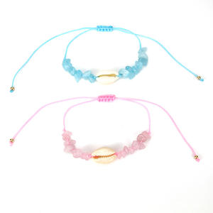 Pulsera <span class=keywords><strong>SHEIN</strong></span> Nueva con Conchas de Grava, Estilo Ins, con Ópalo y Amatista, para Amantes de la Playa, para <span class=keywords><strong>Mujer</strong></span> - Product Image 4