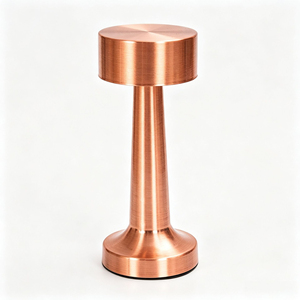 Lámpara de Mesa Moderna de Cristal con Pantalla en Forma de Campana, Base de Latón, Interruptor de Botón, LED 2000K Blanco Cálido, CRI 90, Base para Bombilla AC E26, Decorativa - Product Image 1