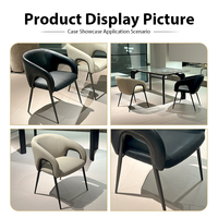 Chaise de restaurant J2S en similicuir moderne avec pieds en acier carbone pour usage commercial, hôtels, cafés, salons de thé - Durable et confortable