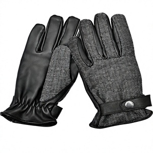 Gants de conduite unisexes en cuir véritable noir, gants d'hiver chauds à doigts entiers, compatibles avec les écrans tactiles, gants de voiture confortables - Product Image 3