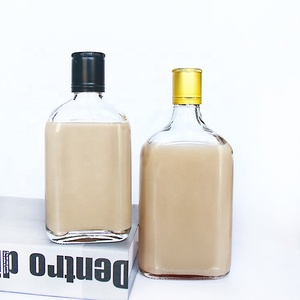 Botellas de Vidrio para <span class=keywords><strong>Licor</strong></span>, Whisky, Vodka, Ginebra, Vino y Tequila, Forma Plana, 120ml, 250ml, 500ml, con Tapa de Rosca - Product Image 1