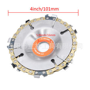 Disco de tallado de madera Mr Drill de 4 pulgadas con eje de 5/8, hoja de sierra de cadena de aleación para amoladora angular, para cortar, tallar y dar forma. - Product Image 2