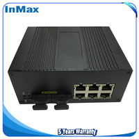 Commutateur réseau PoE géré à 8 ports du fabricant InMax Shenzhen, commutateur industriel Din-Rail