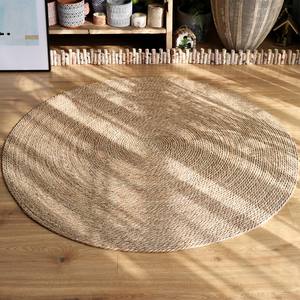 Vente en gros, petit tapis rond Vintage en Jute, multi-tressé, biologique, herbe humide, naturel - Product Image 2