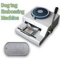 Étiquette de chien en acier inoxydable étiquette de nom carte d'identité Machine de gaufrage manuelle 52 caractères étiquette Embosser
