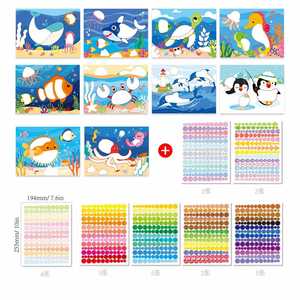 Cadeau de Noël pour enfants, kits d'autocollants d'animaux marins de dessins animés, kits d'artisanat DIY, activités artistiques pour garçons et filles, Dot It Princess - Product Image 4