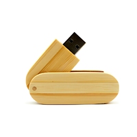 Clé USB pivotante personnalisée en bois naturel écologique 2.0 pour cadeaux d'entreprise