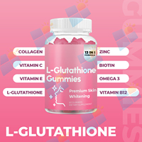Gummies Blanchissantes et Éclaircissantes Peau 13-en-1 au Collagène et L-Glutathion Bio, Marque Privée, OEM/ODM