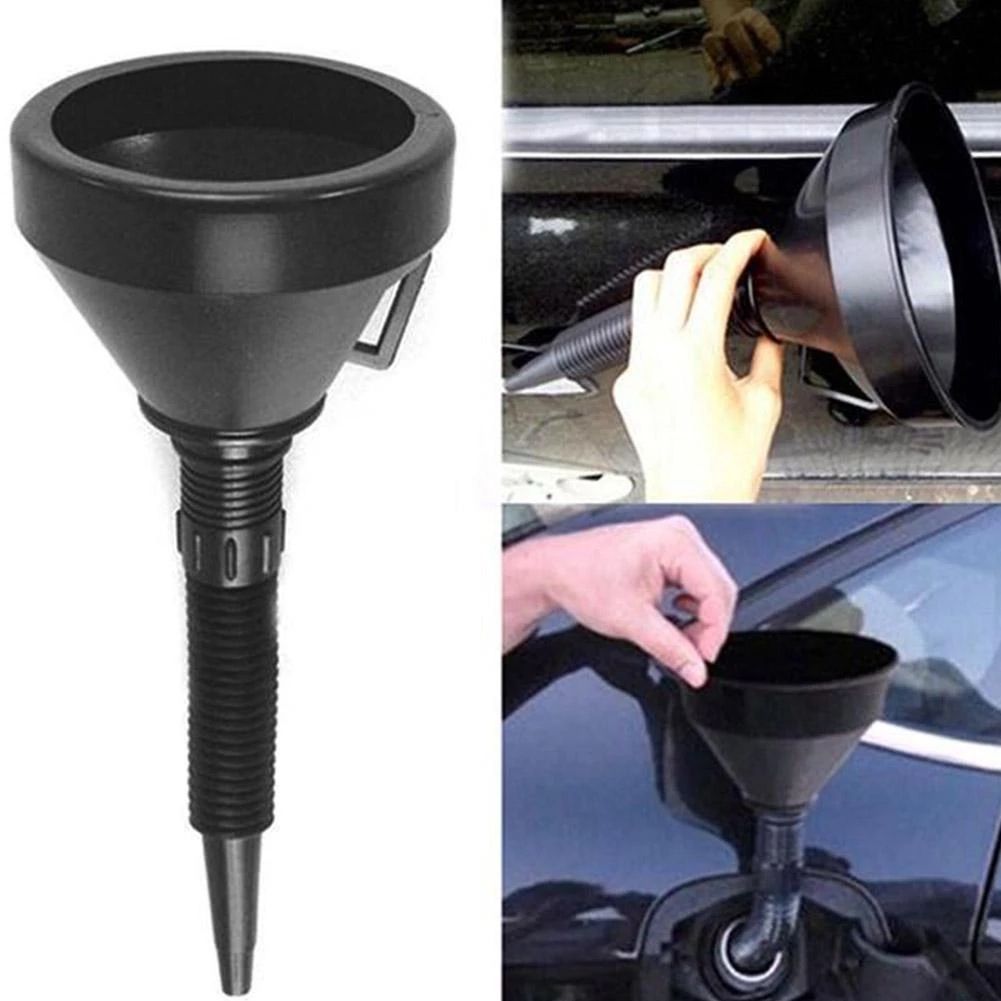 Car Accessories Black 2 In 1 Plastic Funnel Can Sp... – Grandado - Foto 11
